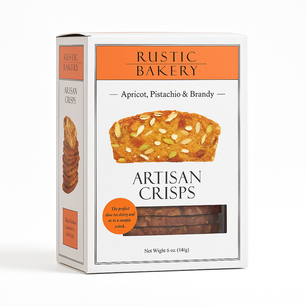 Artisan Crisps - Apricot, Pistachio & Brandy Box