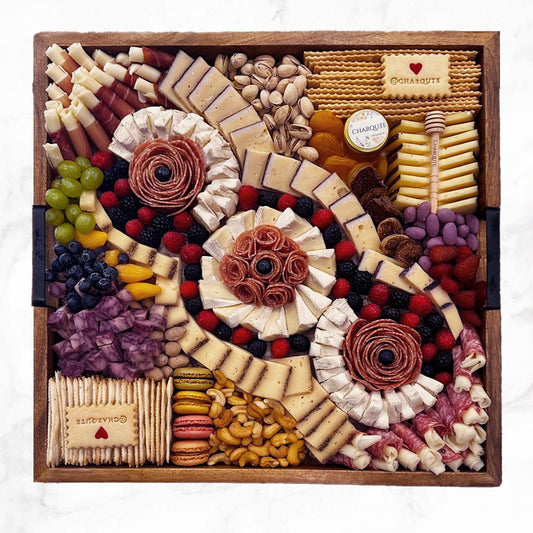 Large Square Lazy Susan Charcuterie Board