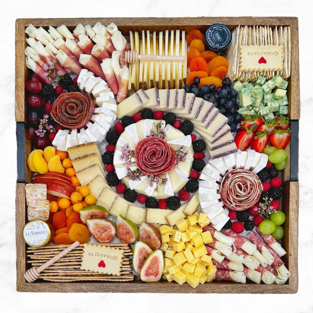 Large Square Lazy Susan Charcuterie Board