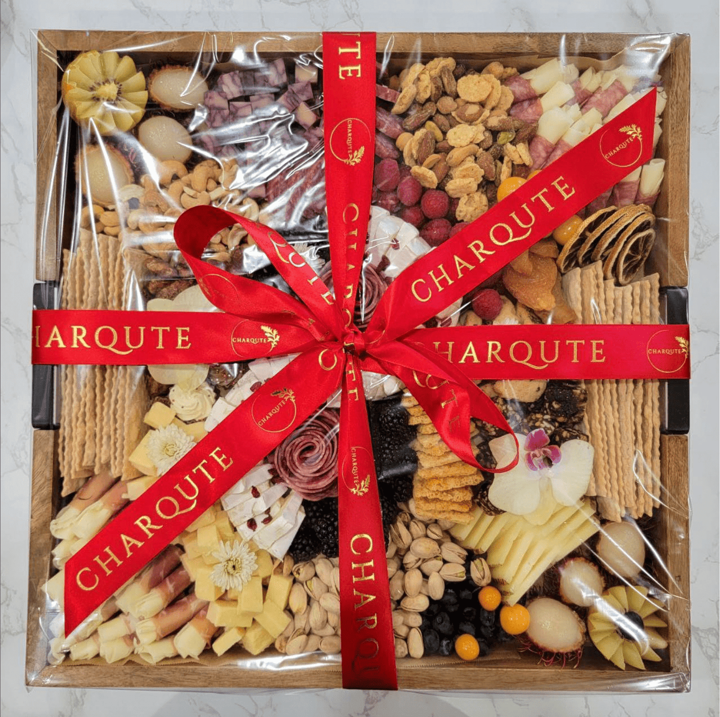 Large Square Lazy Susan Charcuterie Board